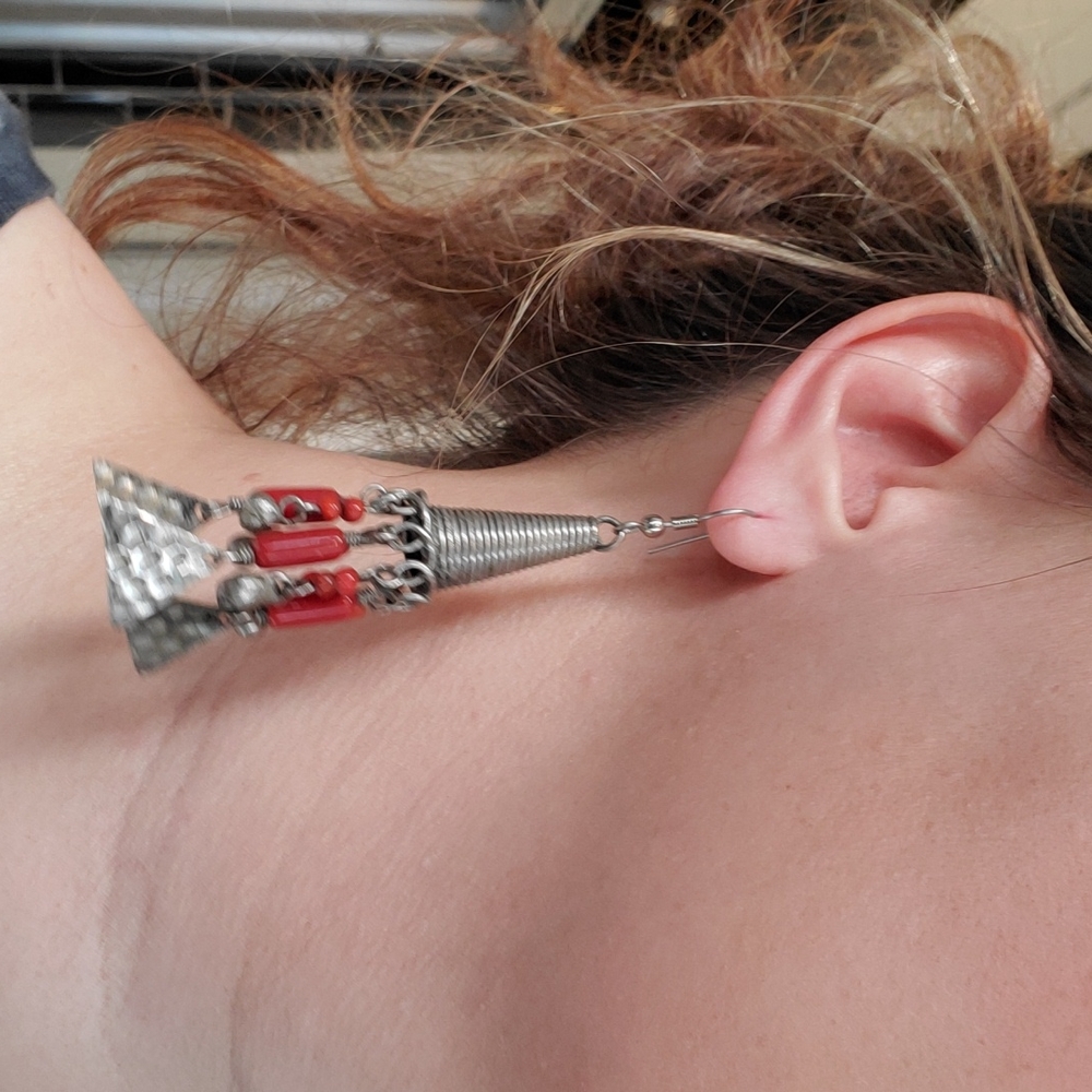 Beautiful vintage ethnic boho earrings - Picture 6 of 7